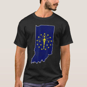 Medborgare Stolt Amerika Stat Bekymrad Karta India T Shirt