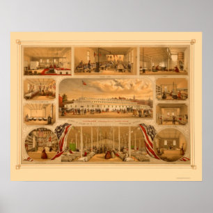 Medborgare Volunteer Hospital by P.S. Duval 1862 Poster