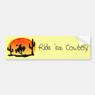 Medborgaredag av CowboyBroncosilhouetten Bildekal