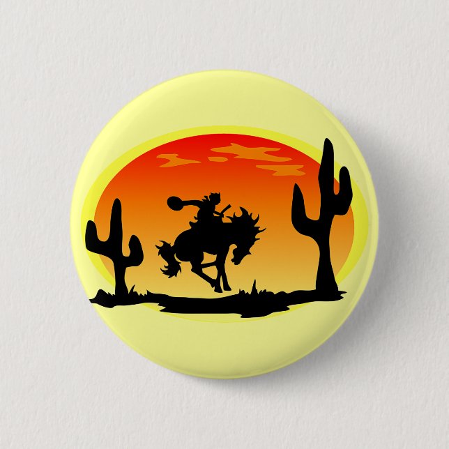 Medborgaredag av CowboyBroncosilhouetten Knapp (Framsida)