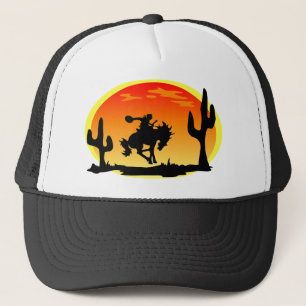 Medborgaredag av CowboyBroncosilhouetten Truckerkeps