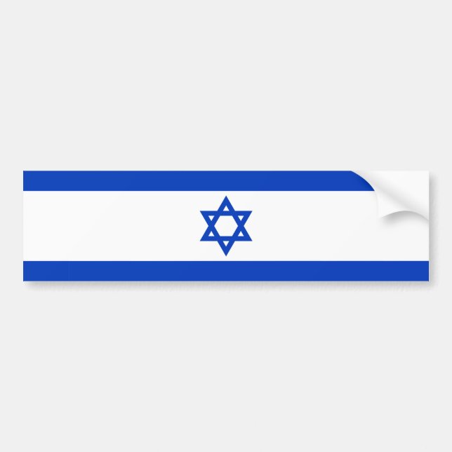 Medborgareflagga av Israel - autentisk version Bildekal (Framsidan)