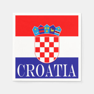 Medborgareflagga av Kroatien Zastava Hrvatske Pappersservett