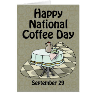 Medborgarekaffedag September 29 Hälsningskort