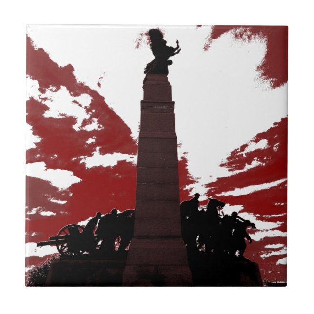 Medborgarekrigminnesmärken Kakelplatta (Framsidan)