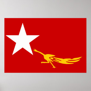 Medborgareliga för demokrati, Myanmar flagga Poster