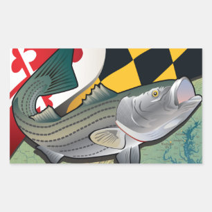 MedborgareRockfish av Maryland Rektangulärt Klistermärke
