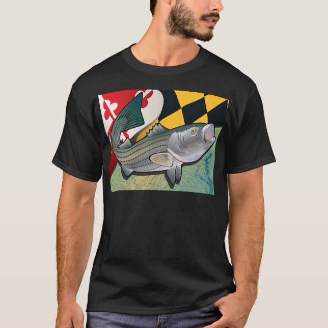 MedborgareRockfish av Maryland Tee Shirt (Framsida)