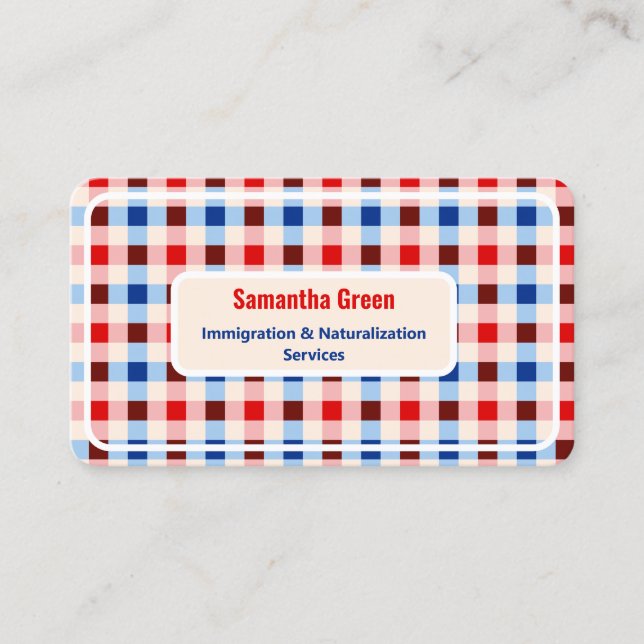 Medborgarskap för invandring visitkort (Framsida)