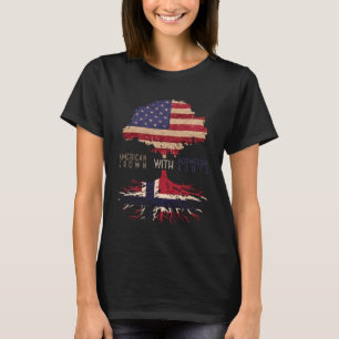 Medborgarskap USA Norskt Pride Land H T Shirt