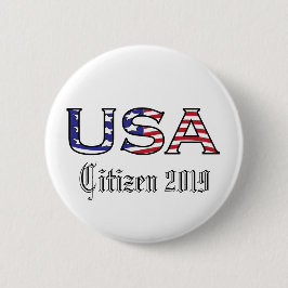 MedborgarskapårsUSA stars och stripes Knapp