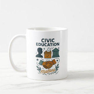 Medborgerlig utbildning är viktigt kaffemugg