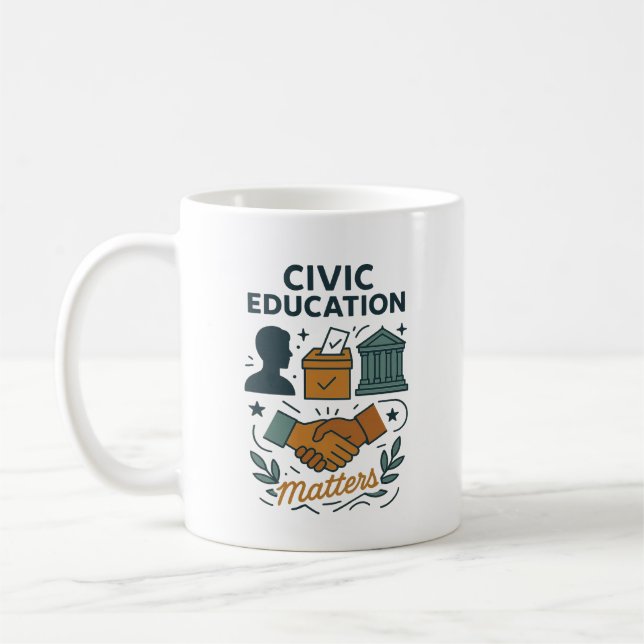 Medborgerlig utbildning är viktigt  kaffemugg (Vänster)