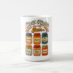 Medborgerliga rättigheter är min sylt Vintage Retr Kaffemugg