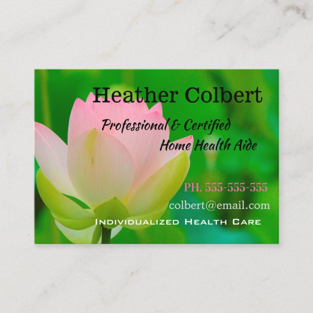 Meddela färsk Blommigt - glädjen Visitkort (Framsida)