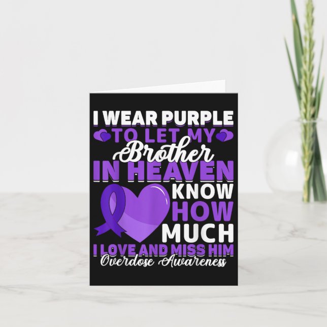 Meddela medvetenhet om läkemedelsmissbruk Överdose Kort (Framsida)