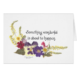 Meddela något speciellt eller hiss spritkort hälsningskort