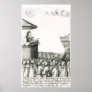Meddelande av födelsen av den Charles I sonen Poster