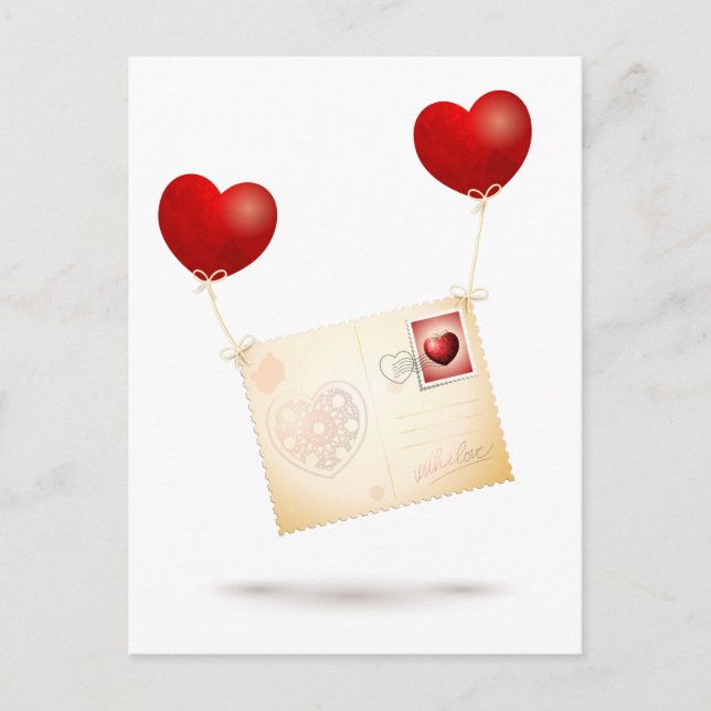 Meddelande av kärlek vykort (Framsida)