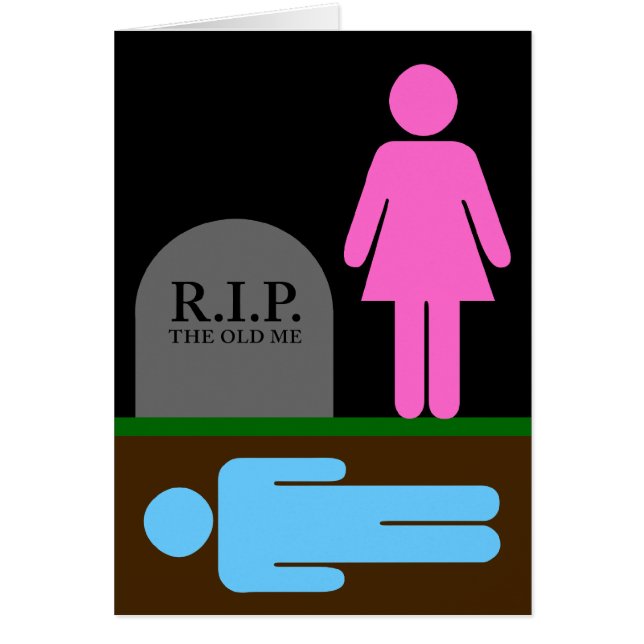 meddelande för genderåtertilldelningskirurgi hälsningskort (Framsidan)