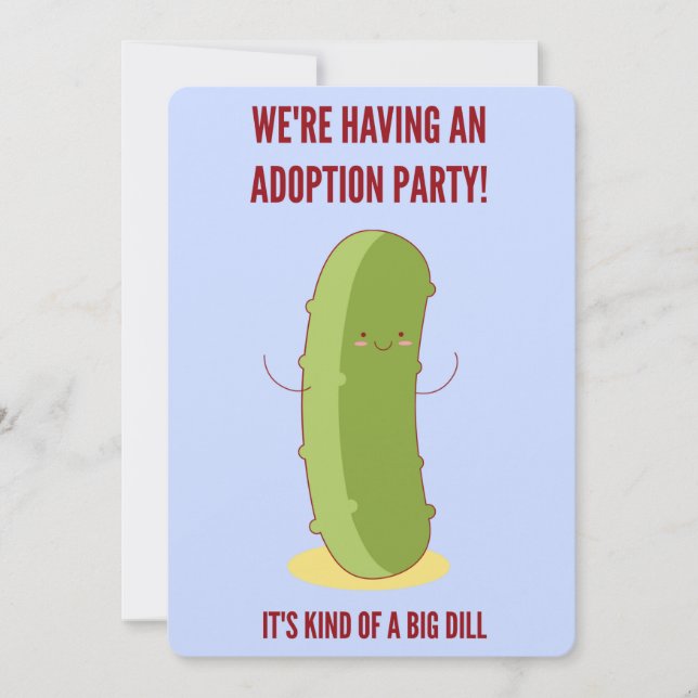 Meddelande för knipa för adoptionparty roligt inbjudningar (Framsida)