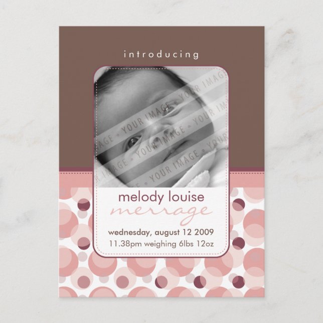 MEDDELANDE FRÅN baby: hej baby 3 Vykort (Framsida)