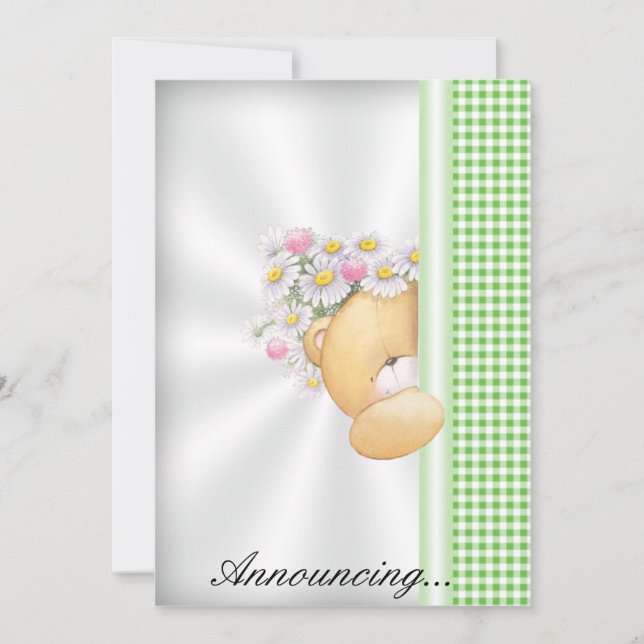 Meddelande från baby inbjudningar (Framsida)