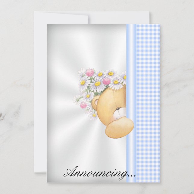 Meddelande från baby inbjudningar (Framsida)