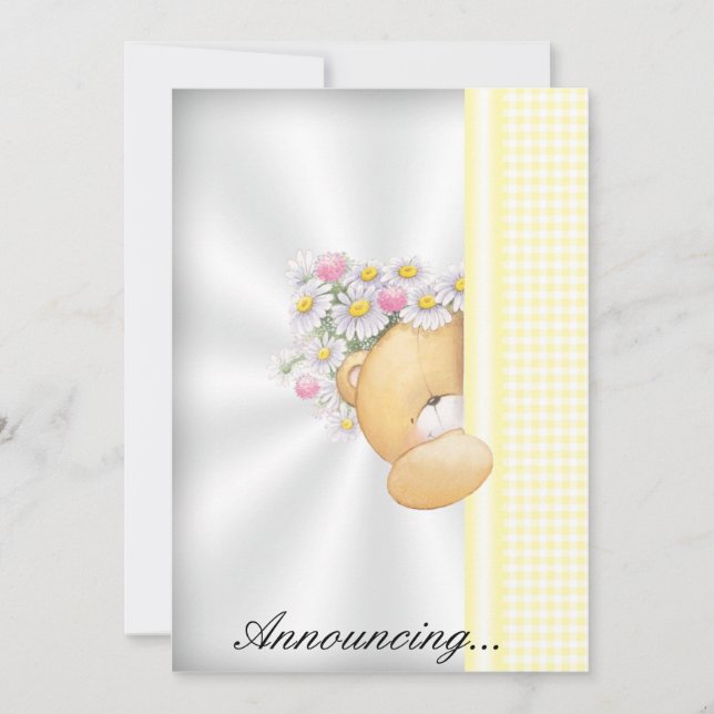 Meddelande från baby inbjudningar (Framsida)