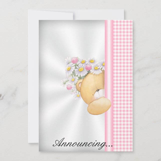 Meddelande från baby inbjudningar (Framsida)