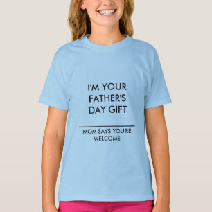 MEDDELANDE FRÅN BARN T-SHIRT FARS DAG AV ZAZZ_IT