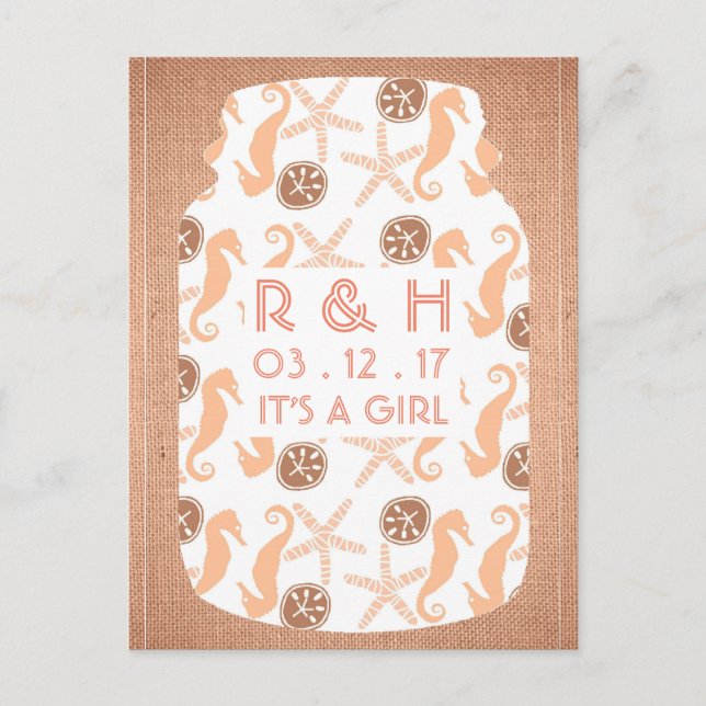 Meddelande från Beach Burlap Mason Burk Baby (Framsida)