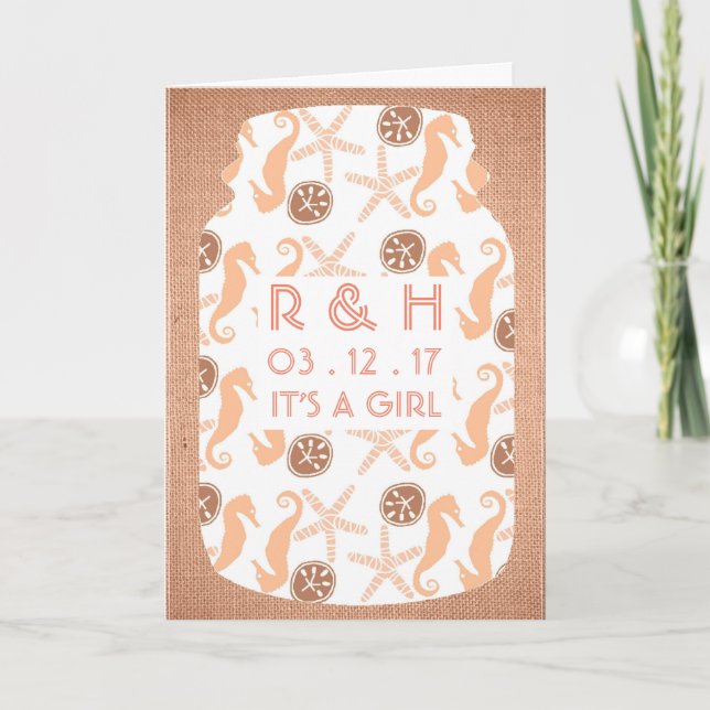 Meddelande från Beach Burlap Mason Burk Baby (Framsida)