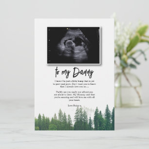Meddelande från Bump till Pappa Fars dag Sonogram Inbjudningar