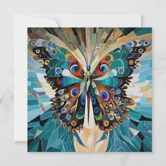 Meddelande från Butterfly: Flat Card-design (Framsida)