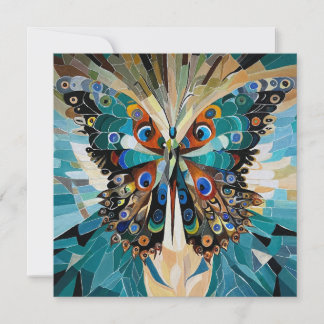 Meddelande från Butterfly: Flat Card-design