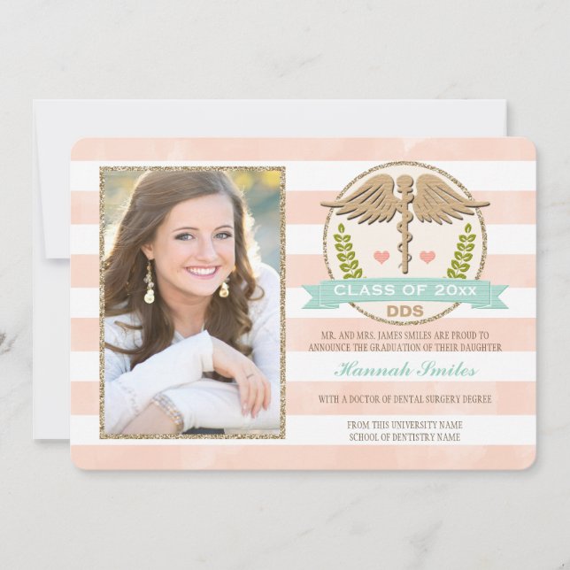 Meddelande från Coral Aqua Dental School Studenten Inbjudningar (Framsida)