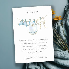 Meddelande från Cute Clothesline Aqua Blue Baby