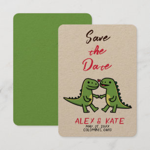 Meddelande från Cute Dino Bröllop spara datum