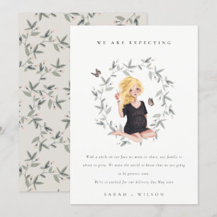 Meddelande från Cute Expectant Women Foliage Baby