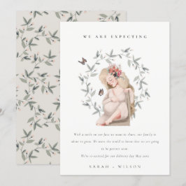 Meddelande från Cute Expectant Women Foliage Baby