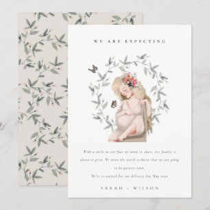 Meddelande från Cute Expectant Women Foliage Baby
