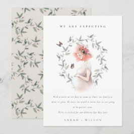 Meddelande från Cute Expectant Women Foliage Baby