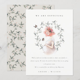 Meddelande från Cute Expectant Women Foliage Baby