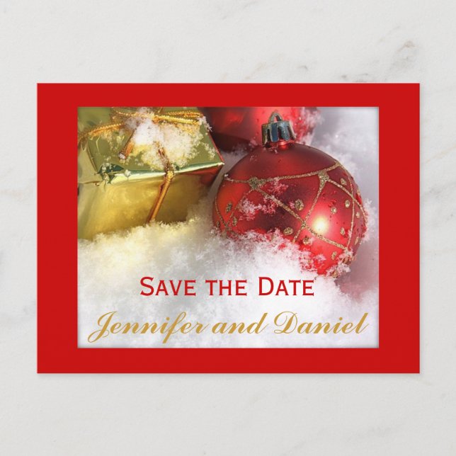 Meddelande från december Bröllop Vykort (Framsida)