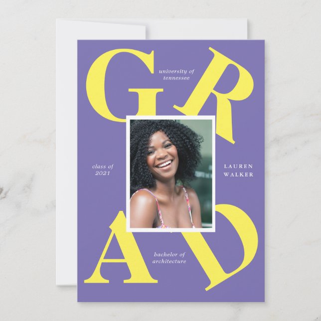 meddelande från färg student om djärvt skript inbjudningar (Framsida)