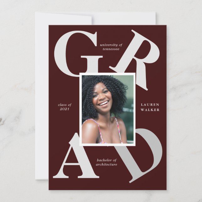 meddelande från färg student om djärvt skript inbjudningar (Framsida)