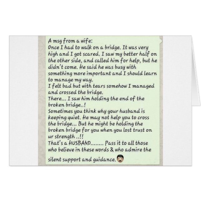 Meddelande från fru hälsningskort (Framsidan Horizontal)