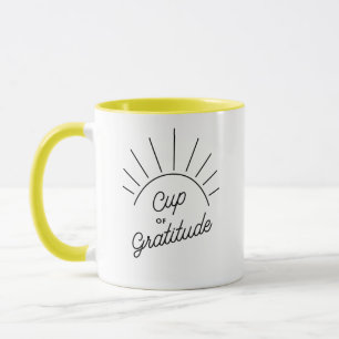Meddelande från Gratitude Sunshine Modern Anpassni Mugg