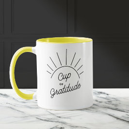 Meddelande från Gratitude Sunshine Modern Anpassni Mugg